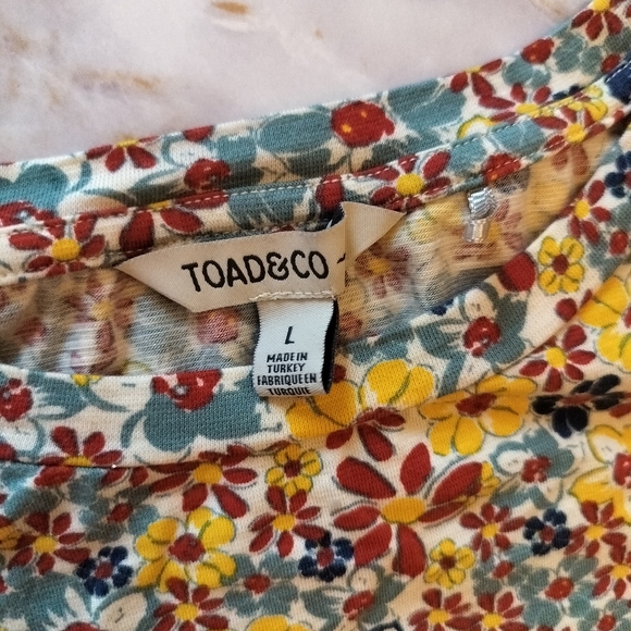 Toad&Co Windmere II Dress Barley Multi Floral Print EUC - Picture 5 of 7